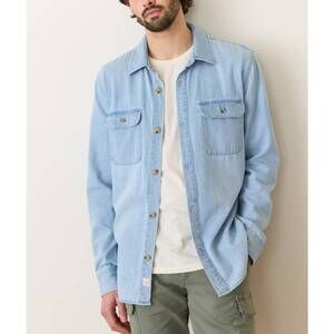 NEW MARINE LAYER humboldt field shirt in light wash